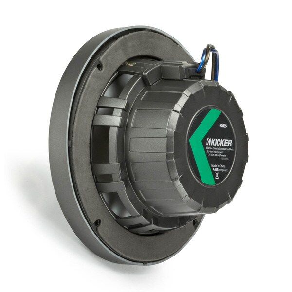 Main product image for Kicker KM65-4 6-1/2" Marine Coaxial Speaker Charcoal 4 Ohm267-6988